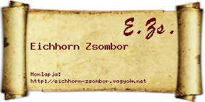 Eichhorn Zsombor névjegykártya
